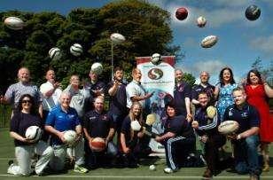 Pic: Ballina Goal to Work Sports Coaches at the presentation of their certificates DISADVANTAGED COMMUNITIES Ballyhaunis Community Sports Hub Opening of the Maples Recreational Park In July 2015 Mayo