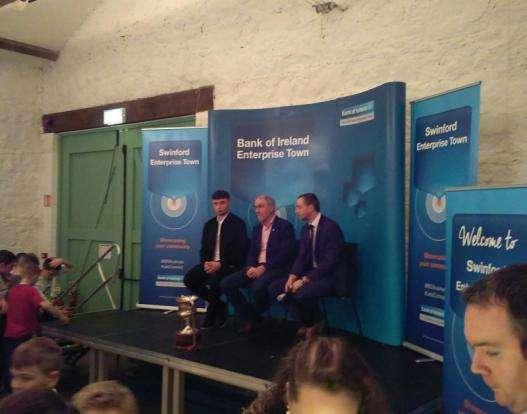 Pictured at the Bank of Ireland Enterprise Town event in The Cultural Centre are Michael Hall Mayo Footballer, Tyrone Football