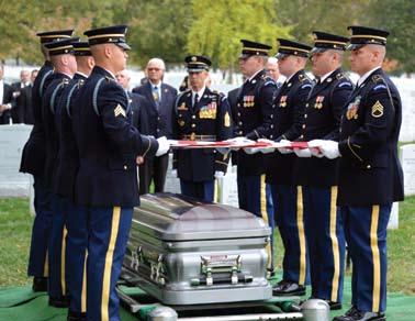 was laid to rest with full military honors on