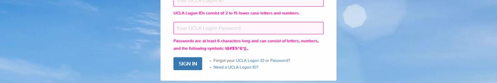 UCLA Logon ID & Password 2.