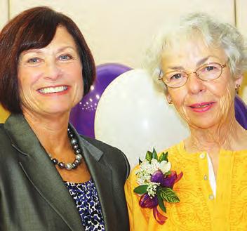 Susan Zurvalec, Superintendent of Public Schools, with 2012 Senior Extrordinaire award winner Nancy Leflar.