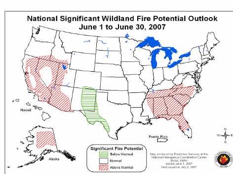 Wildfires a growing hazard Approximately 8 million acres in 40 states burned in 2004 An annual average