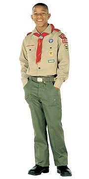 Scouts and leaders should wear their uniforms to all troop meetings, scout outings and scout activity travel. The tan and green Boy Scout uniform is a well-known symbol of American scouting.