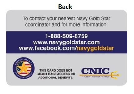 Additionally, the Gold Star Survivor Card can be used as a means to identify Survivors for special event admission and/or other purposes as deemed appropriate by the NGS coordinator and Installation