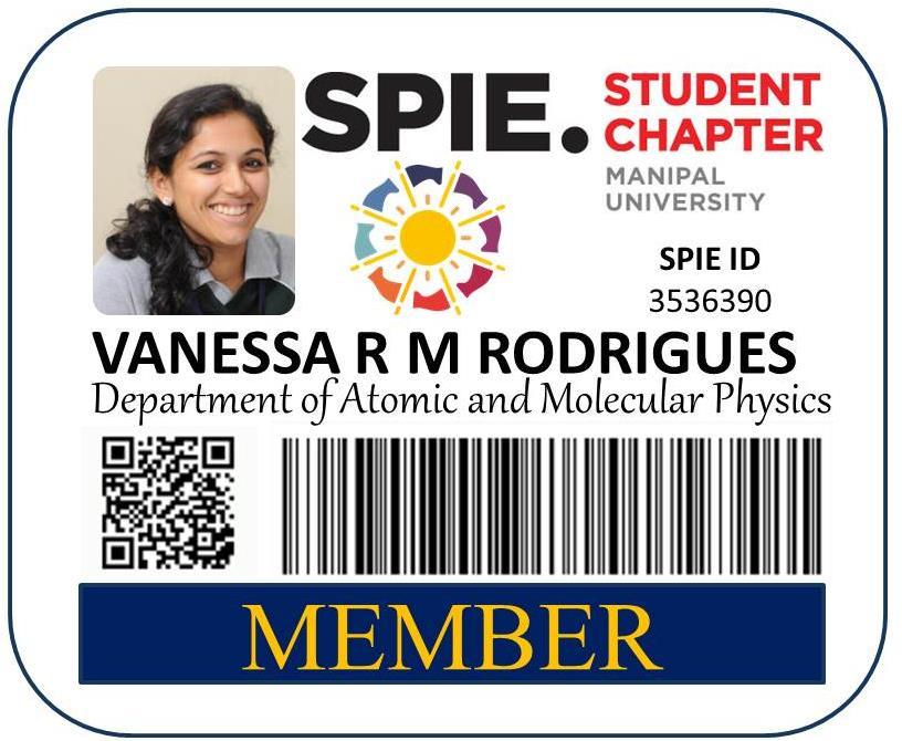 SPIE Member ID Badges Ms.