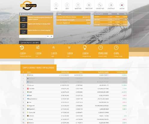 Public Exchange Public Exchange The LEOxChange is an open trading platform that anyone can use to trade LEOcoin and Bitcoin.