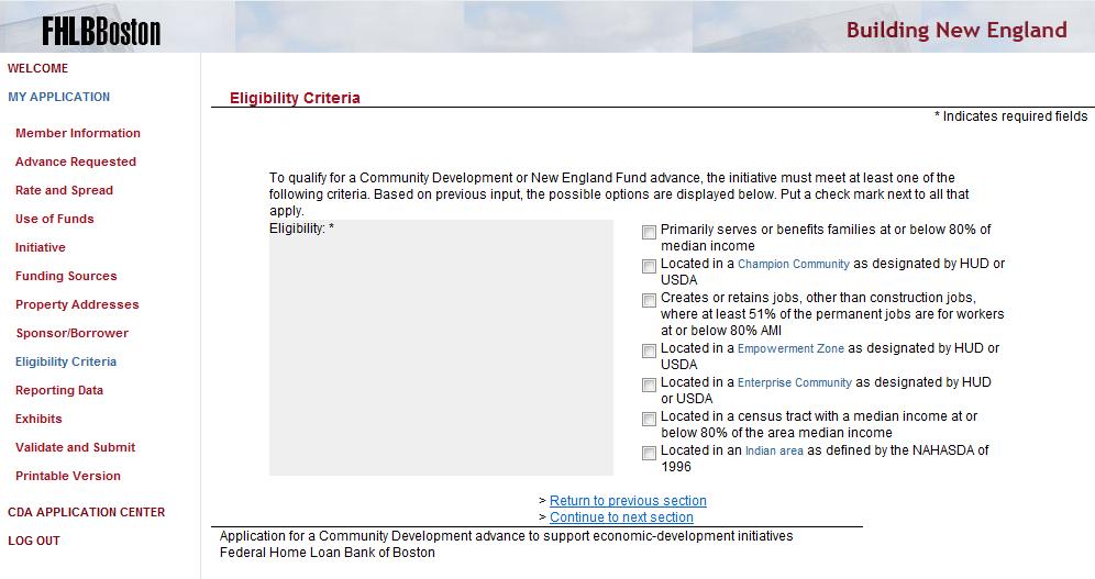 Select at least one of the CDA Extra eligibility criteria that