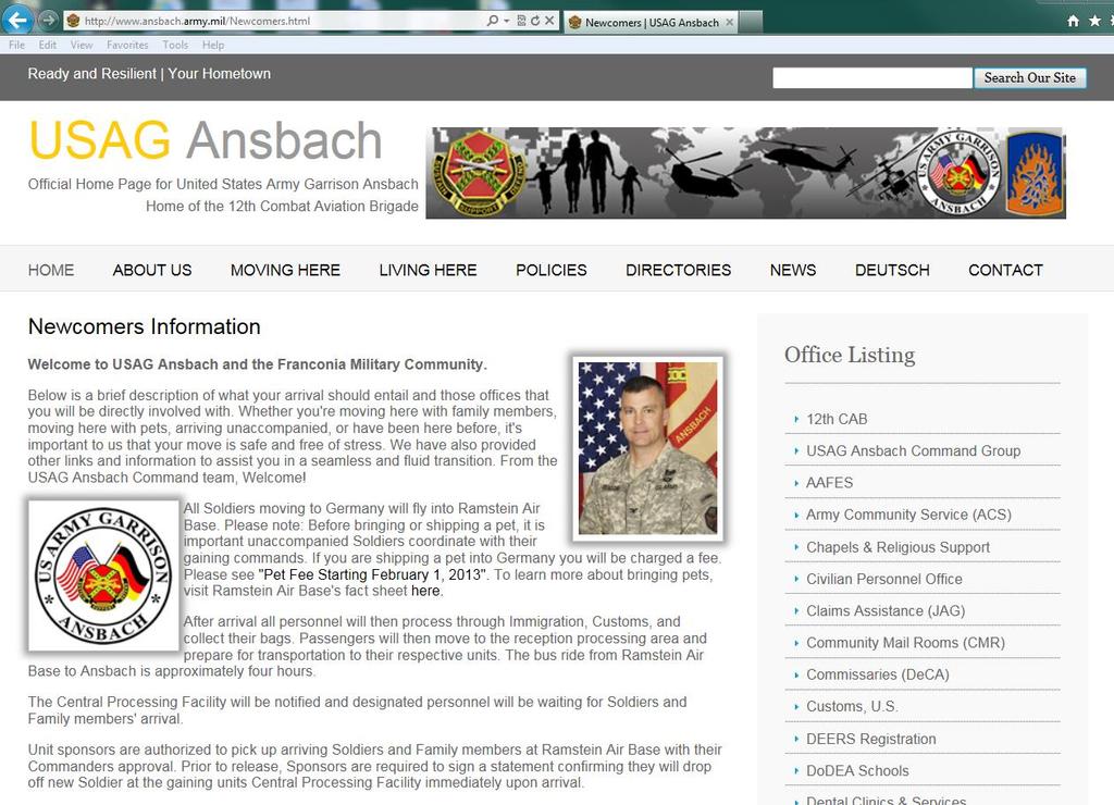 USAG Ansbach Homepage Newcomers