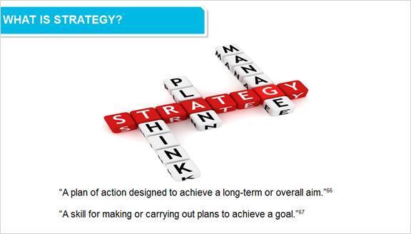 2. Health Communication 2.1 What is Strategy? It will be useful to start with a definition of strategy.