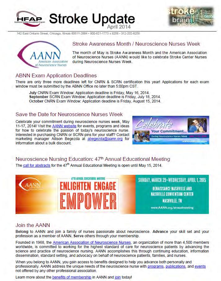 AANN and ABNN featured in Healthcare Facilities