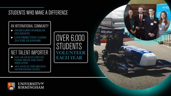 Students who make a difference We want to provide our students with the very best education, but it is important to recognise that our students also make a big difference to the University community