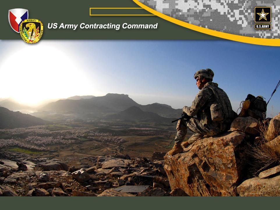 UNCLASSIFIED Contracting Support to the Warfighter