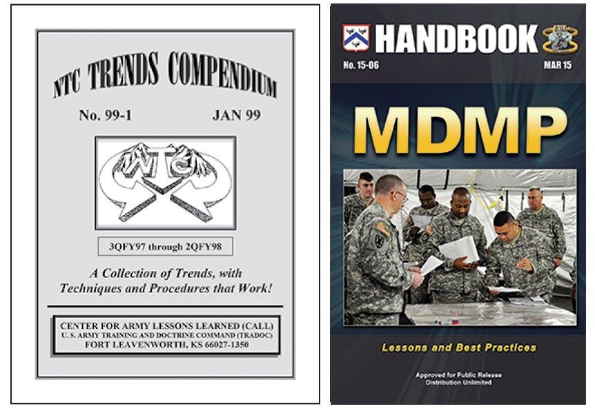 CENTER FOR ARMY LESSONS LEARNED CALL Resources SOP development and CP operations have been habitual challenges since before Operation Enduring Freedom.