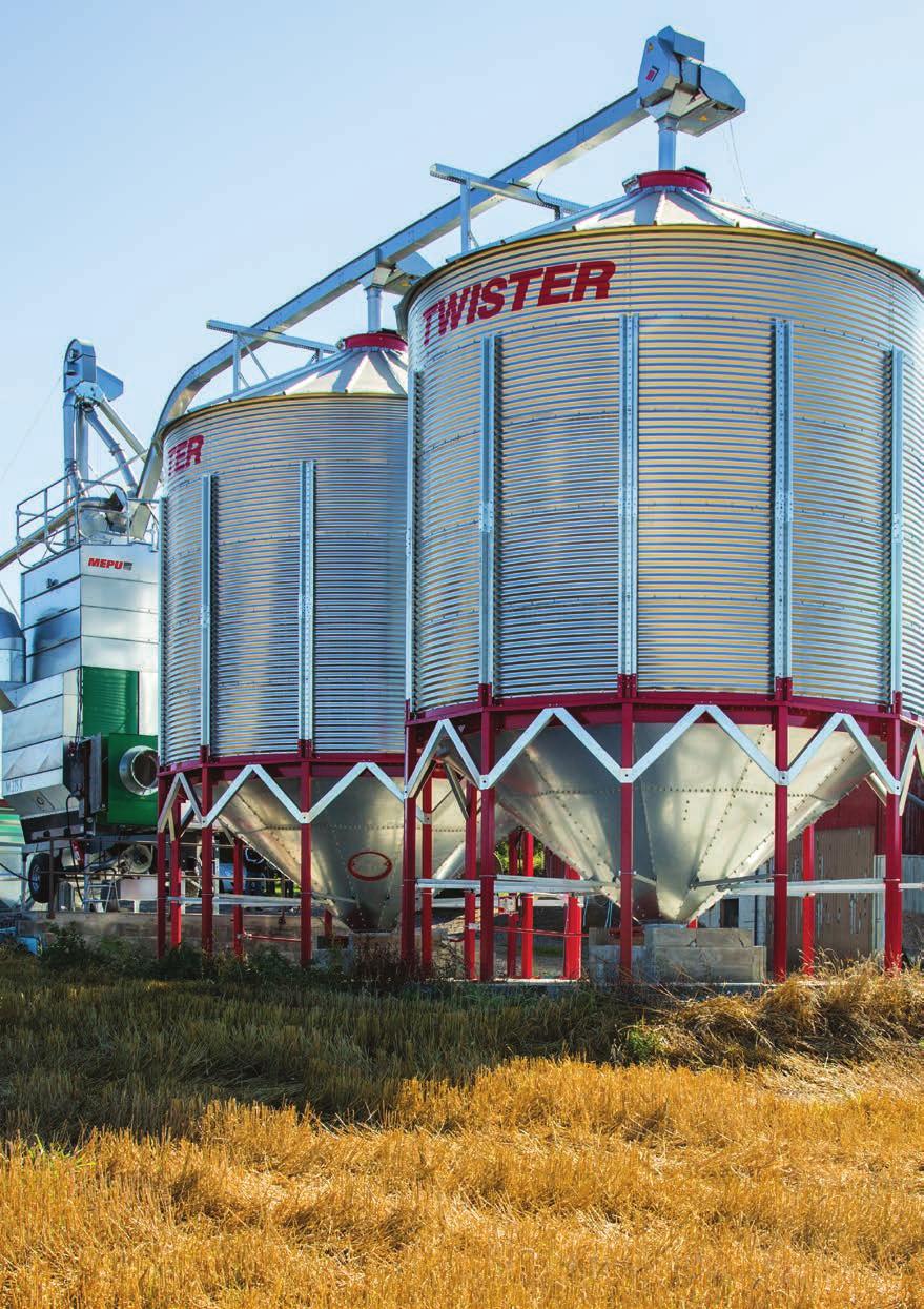 STEEL HOPPER BOTTOM BINS Steel hopper bottom bins can be equipped with a ventilation system, in which case the bin is excellently usable for dry grain cooling.