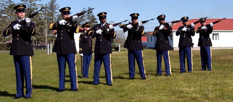 Military Funeral Honor Traditions There are traditions associated with Military Funeral Honors. The firing of three volleys over the grave of a soldier can be traced back to the Roman Empire.