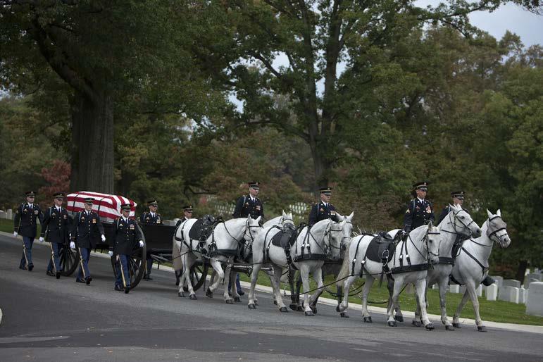 Riderless Horse Another military tradition is the caisson and caparisoned horse, or riderless, horse.
