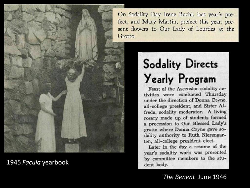 Sodality Day at the Grotto: from 1945 Facula p. 41 http://cdm.csbsju.