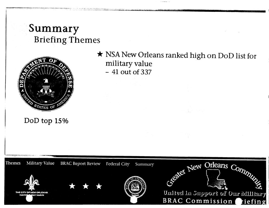DoD top 15% + NSA New Orleans