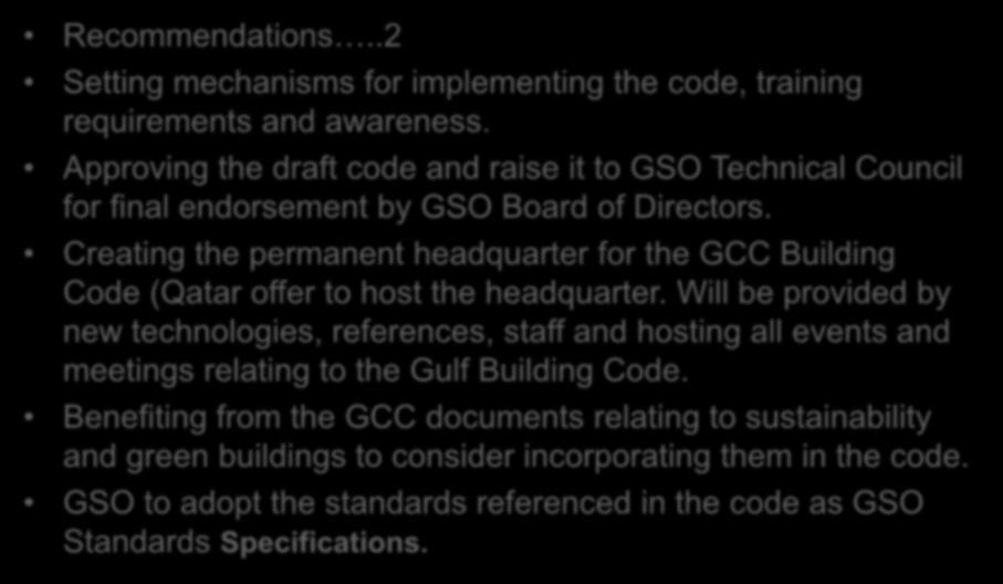 Recommendations..2 Setting mechanisms for implementing the code, training requirements and awareness.