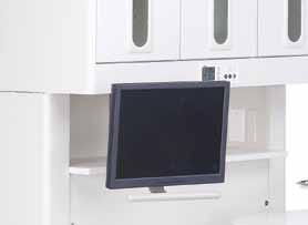 58 Accessory Console Configuration Benefits Increased productivity with the rear treatment console, which allows an efficient flow of materials and instruments into and out of the treatment room