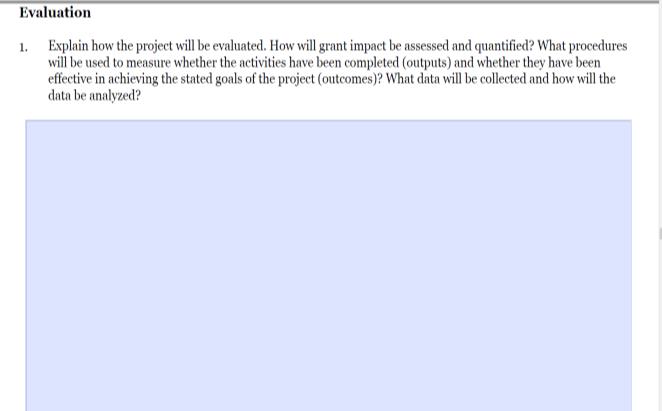 EVALUATION Page 15 consists of: Project