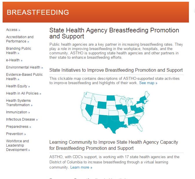 Check out Updates to ASTHO S Breastfeeding Learning Community Website! www.astho.