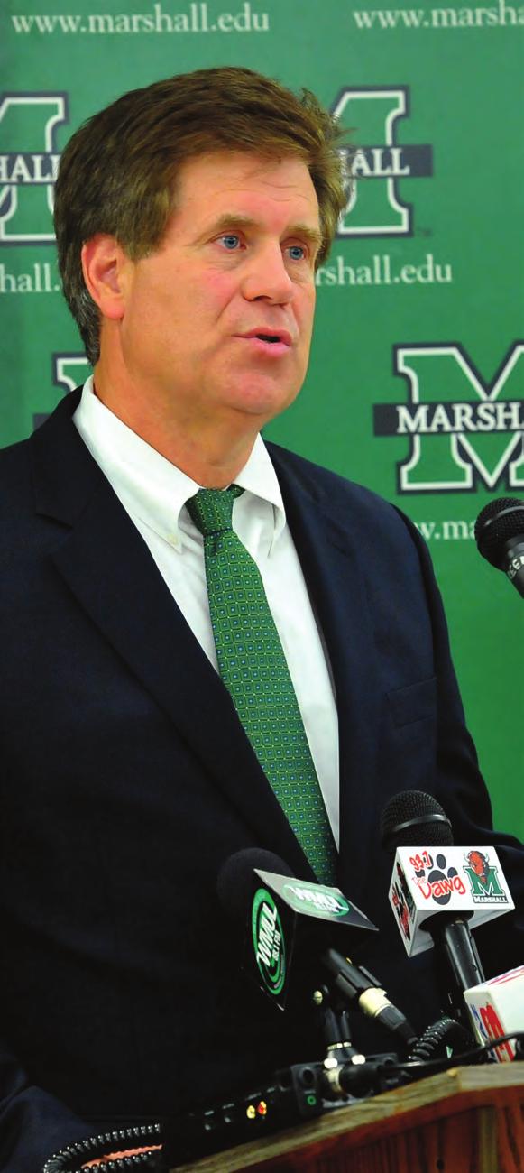 TO OUR BIG GREEN FAMILY: In the past fi ve years we have made great strides in building our athletic program here at Marshall in spite of the many challenges we have faced.