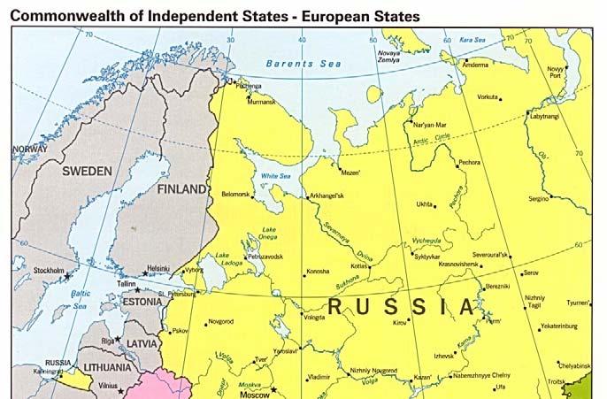 The breakup of the USSR in 1991