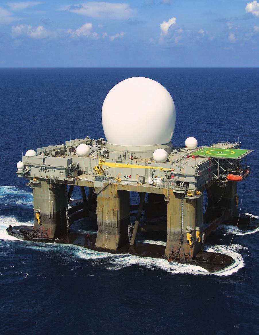 The Sea-Based X-Band Radar is a mobile missile-defense radar with sophisticated capabilities for tracking ballistic targets and distinguishing warheads from non-threatening items