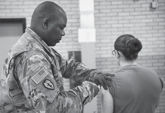 National Guard prepares for flu season By STAFF SGT. ERICA KNIGHT 108th Public Affairs Detachment While others are thinking about tailgating, pumpkin patches and holiday gatherings, Sgt.
