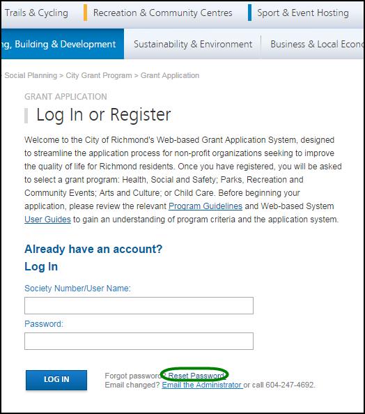 d. Reset Password If you forgot your password, or if your account gets locked out 1, you may generate a new temporary password. Go to the Log In page and click on the Reset Password link.