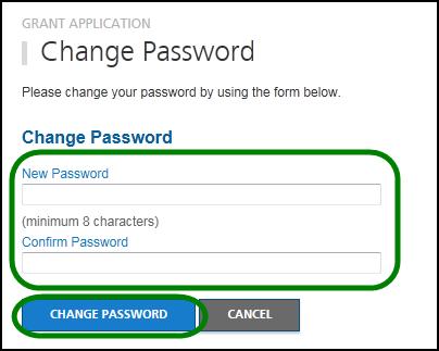 Once in the Change Password tool, enter a new password and repeat the password in the Confirm Password field.
