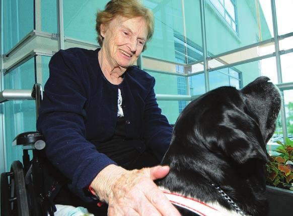 The patients all looked forward to his visits with his owner, Leona Gosson. Joan was the type of patient in Complex Continuing Care who had very much retreated within herself.