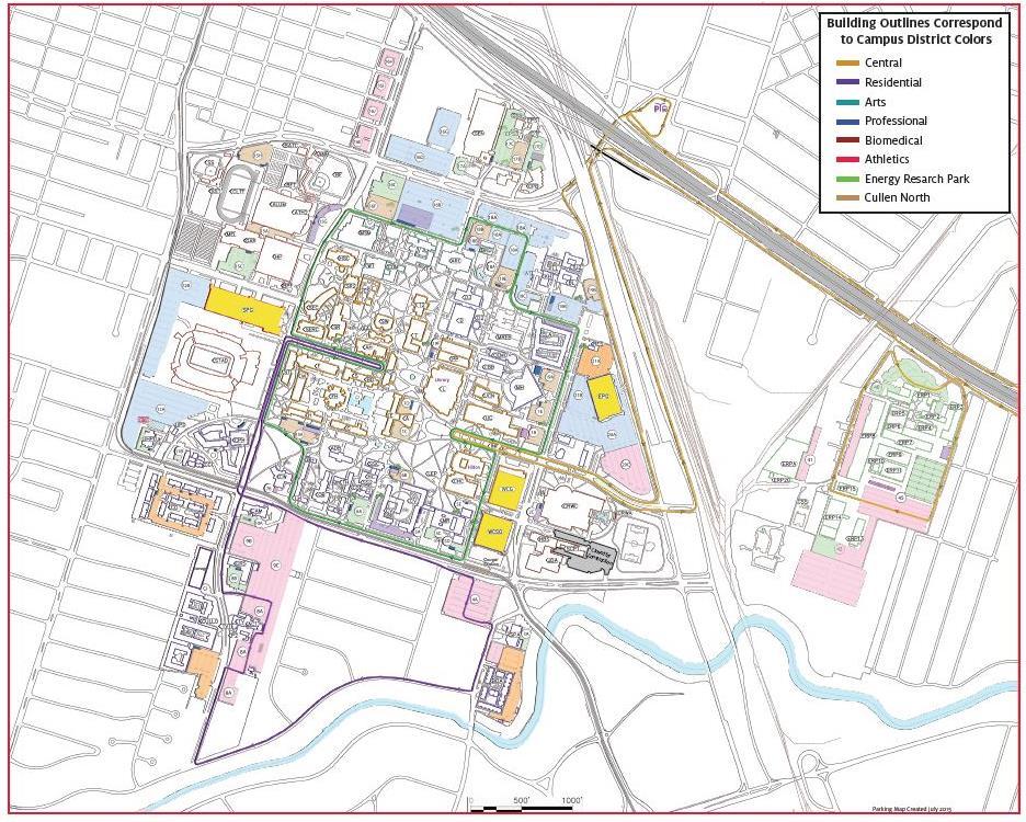 ATTACHMENT 9 MAP OF UNIVERSITY OF HOUSTON CAMPUS The University of Houston Campus Map can be