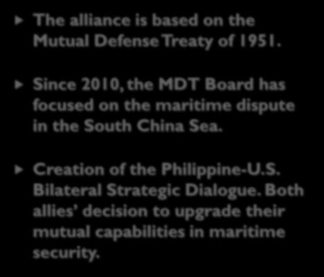 FOCUS ON THE COUNTRY S ONLY STRATEGIC ALLIANCE The alliance is based on the Mutual