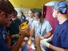 Research team volunteering at international medical brigade about 30 minutes from El Progreso Our travels also took us to the city of