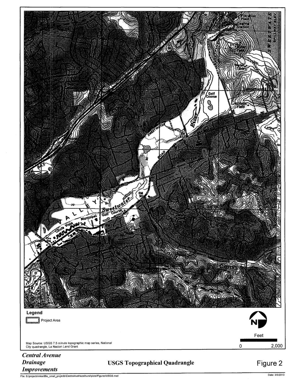 Legend E:::J Project Area Feet Map Source: USGS 7.