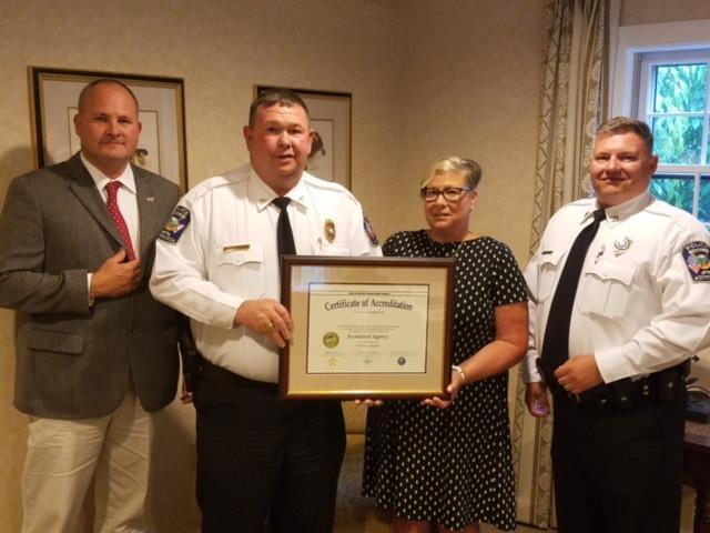 On June 7 th, 2017 the Virginia Law Enforcement Professional Standards Commission (VLEPSC), presented the Certification of Reaccreditation to the Town of Farmville for its commitment to law