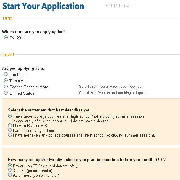 Start Application Choose the