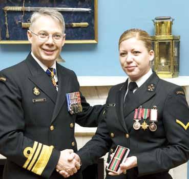 Three years of service, three medals It gives me a great deal of confidence in the future to be able to honour a sailor like you.