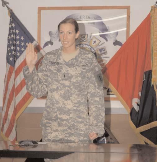 teleconference. When asked who she wanted to give her the commissioning oath, 2nd Lt. Mallory Kessler had only one response, her sister. The problem is her sister, 1st Lt.