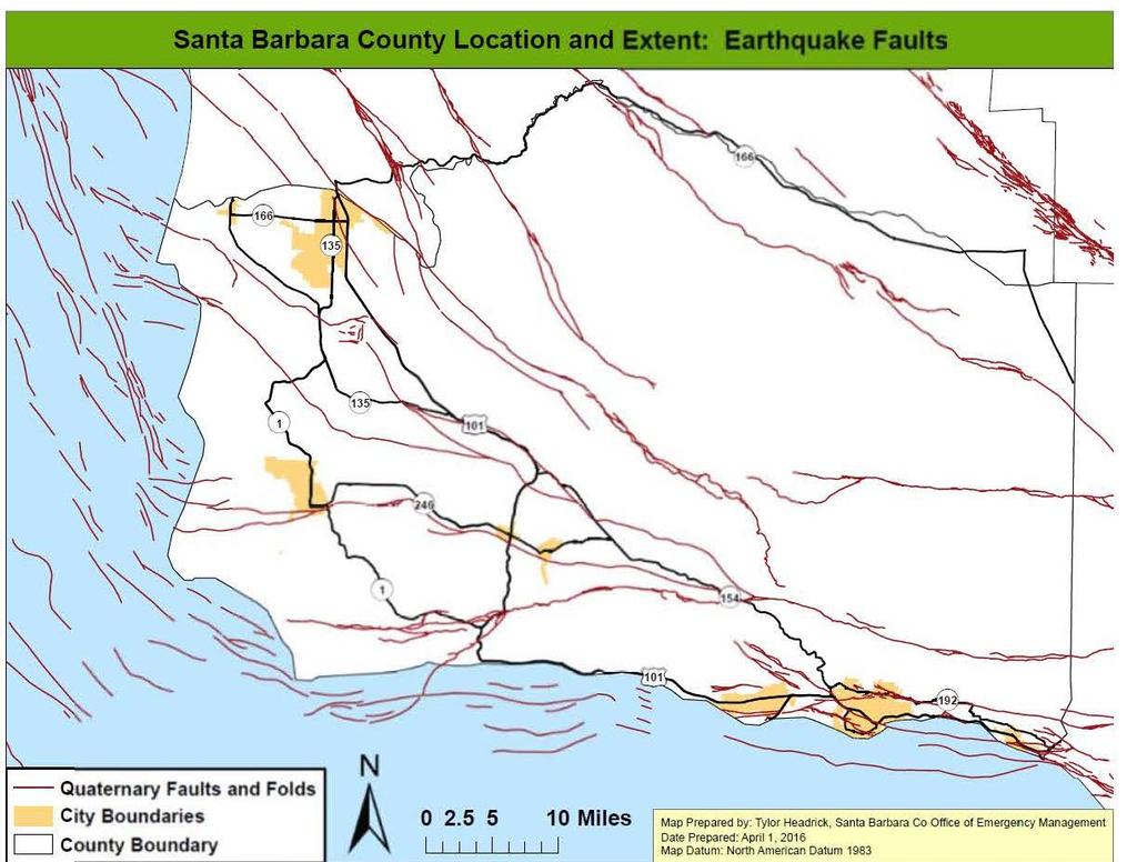 EARTHQUAKE HAZARD MAP 2 Map is for planning purposes only. Not intended as a map for response operations.