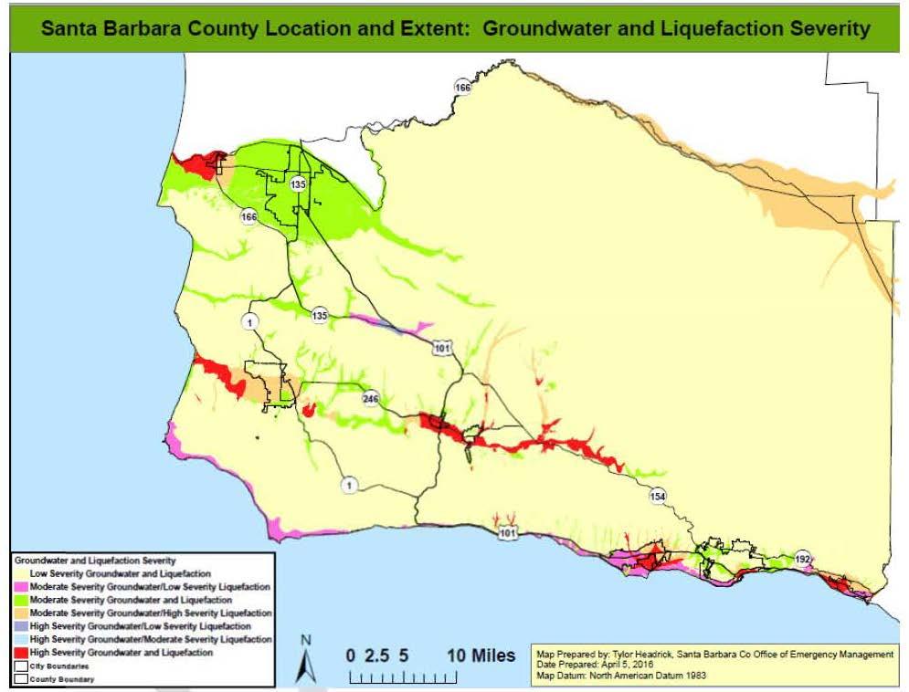 GROUNDWATER AND LIQUEFACTION SEVERITY MAP 3 Map is for planning purposes only.
