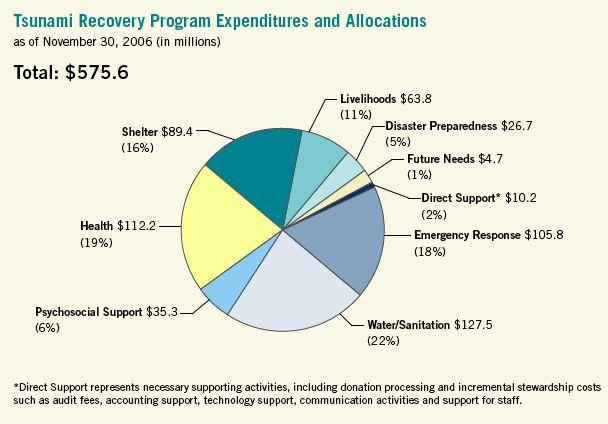 American Red Cross Asian Tsunami recovery program expenditures (as of 30 nov.