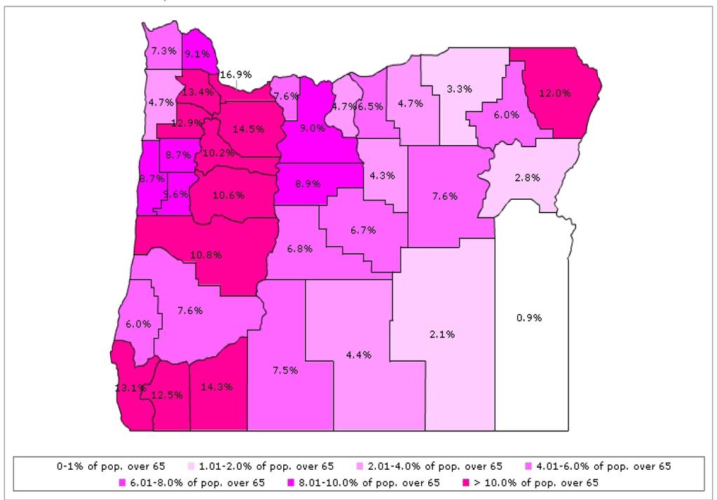 number of deaths that occur at home. Although 70 percent of Americans express a preference to die at home, only 34 percent of deaths in Oregon occur there.
