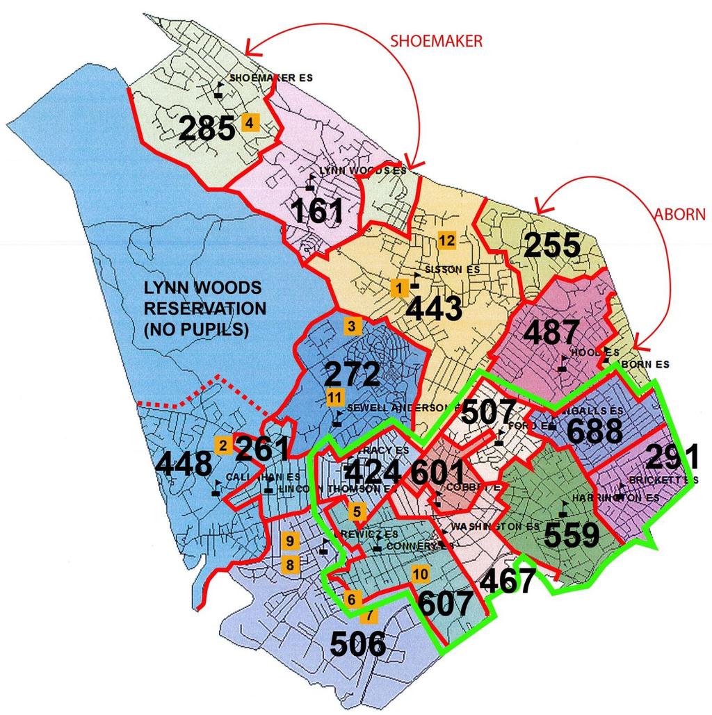 Pupils Per Square Mile in Each K-5 District Pickering Middle School Low-Density Districts (200-800 Students per Sq