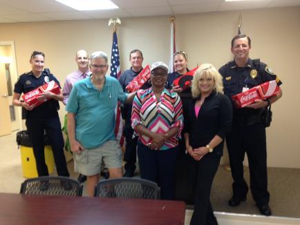 On July 24th, Sean and Lori Serdynski of SLS Entertainment delivered pizzas and assorted drinks for officers and