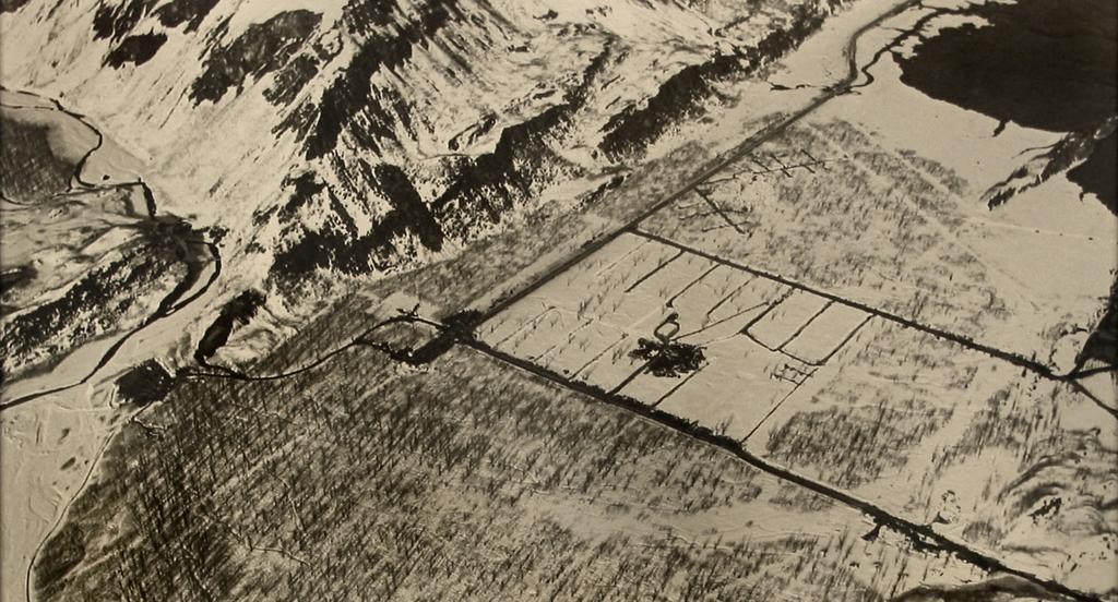 Photo Credit: Valdez Museum & Historical Archive Association, Inc. The Valdez community townsite was designed in a compact grid, laid out after the 1964 earthquake.