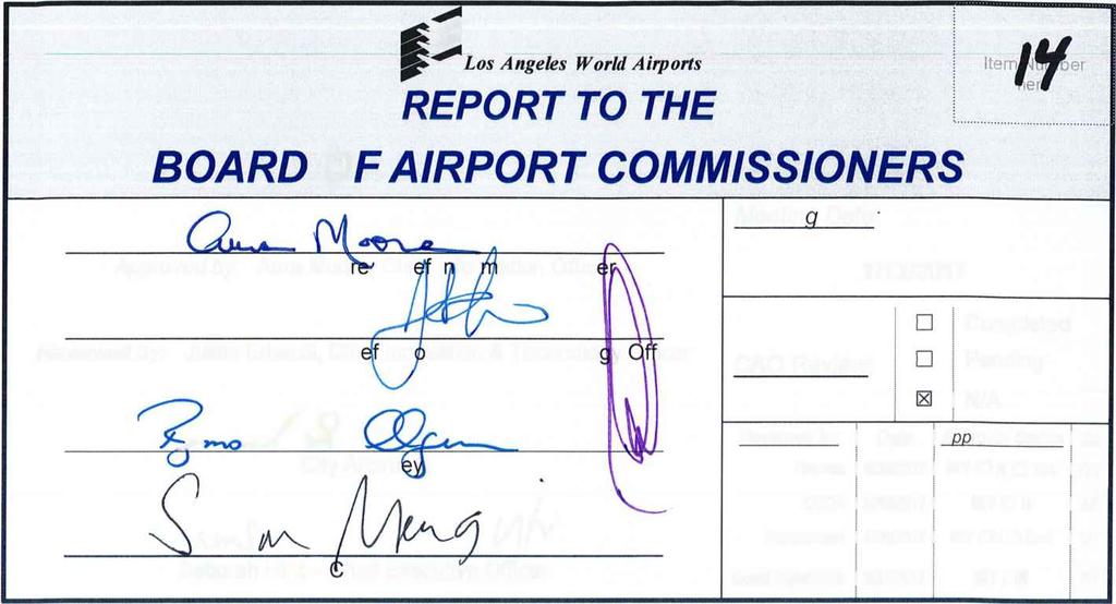 NY Lly 1 MT BY.001.401..0 0', Los Angeles World Airports REPORT TO THE BOARD OF AIRPORT COMMISSIONERS (2.
