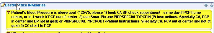 EMR Decision Support Alerts and smartsets created in specialty care departments to assist Clinical Assistants with